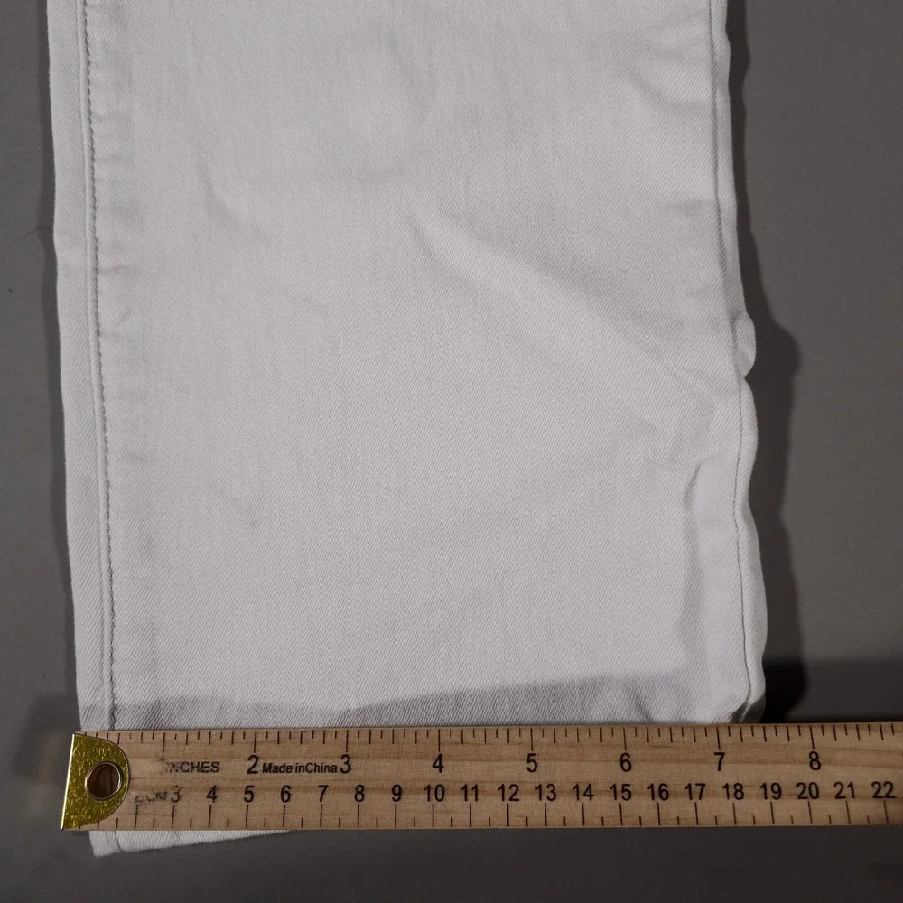 True Religion Geno Relaxed Slim Jeans Mens 36 Optic White Flap Pocket 700217